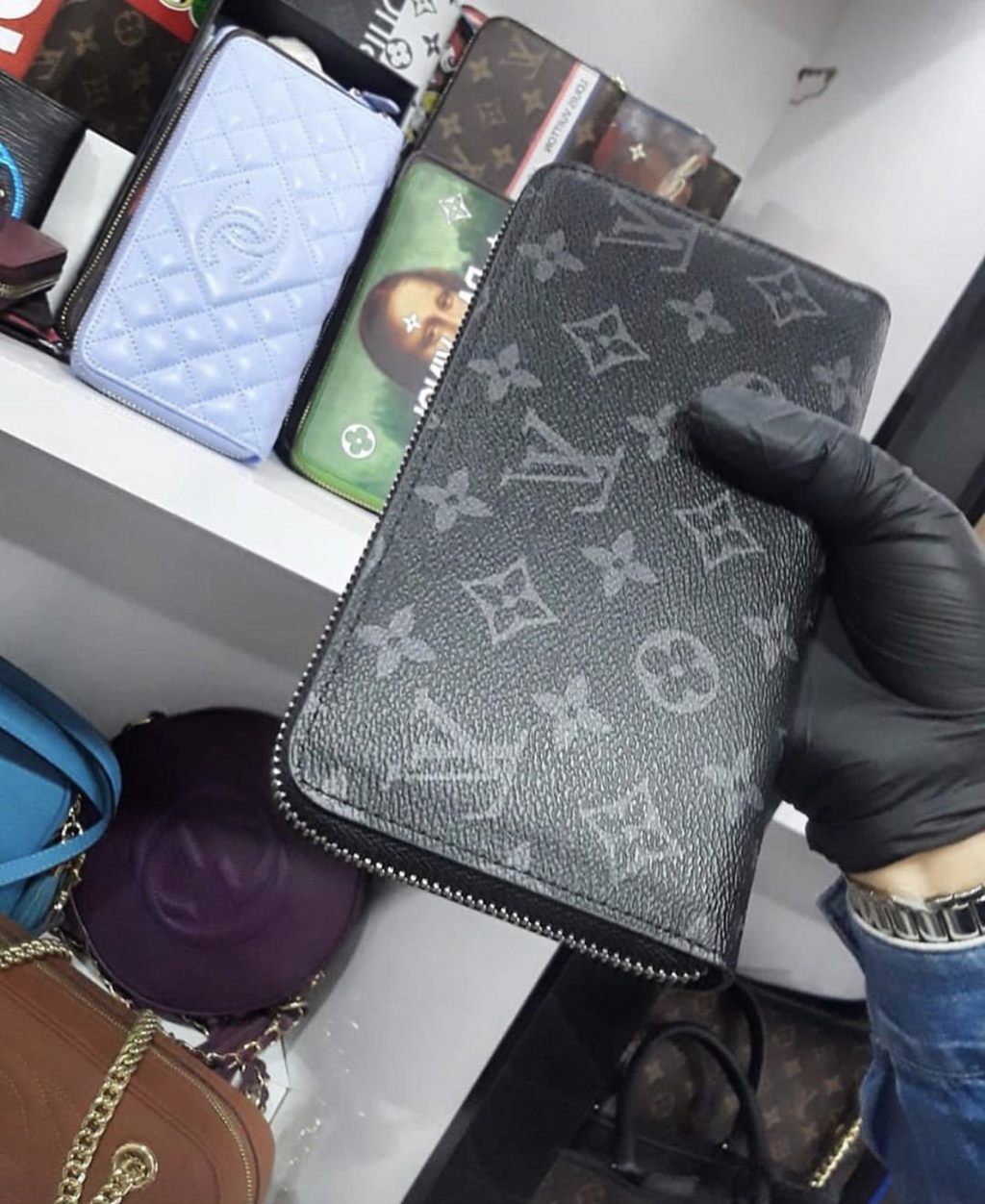 Кошелёк унисекс натуральная кожа LV 51181