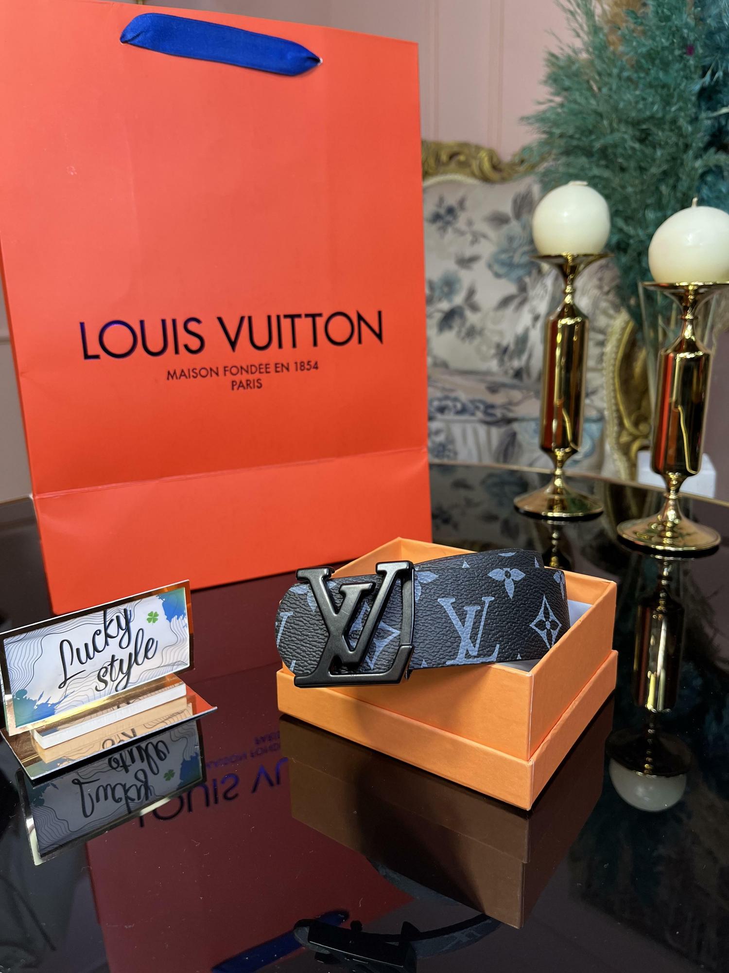 lV monogram с чёрной пряжкой 632141