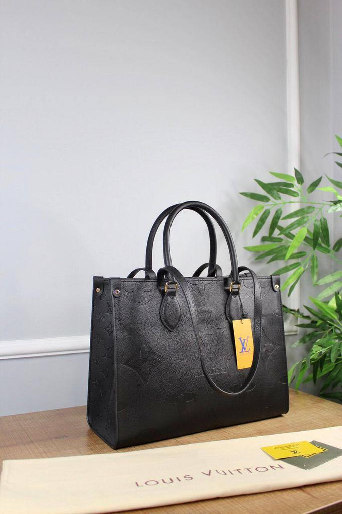 Onthego Louis Vuitton матовая black сумка большая  А4 23415465