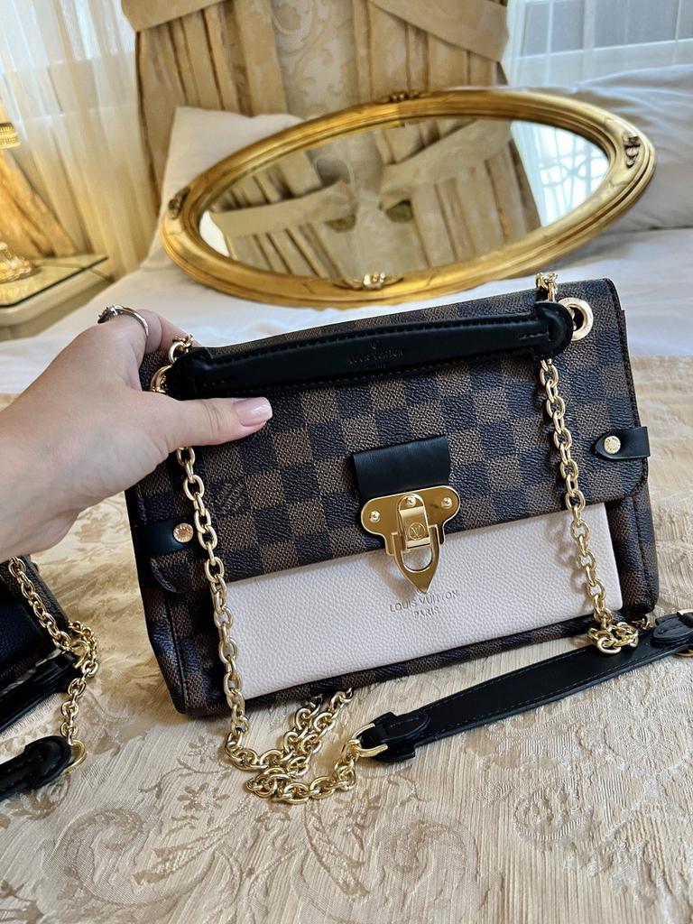 LOUIS VUITTON Vavin сумка женская бежевая вставка коричневая шашка 4275765