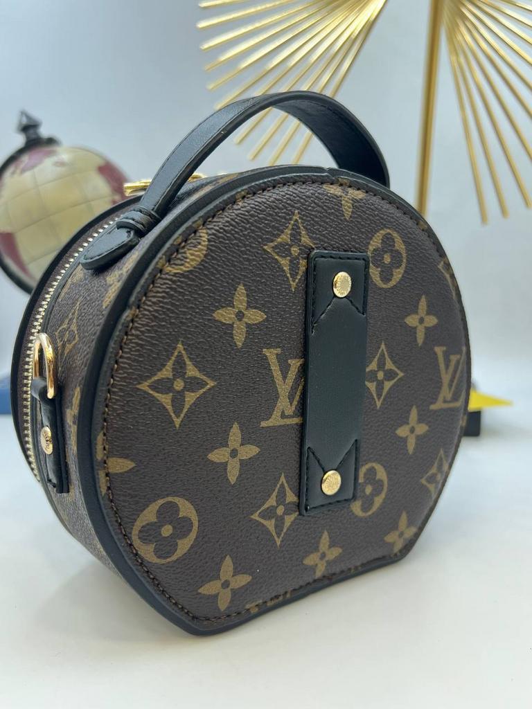 Louis Vuitton Brown x Black Micro Boite Chapeau Chain Pouch Bag Charm  242lvs212