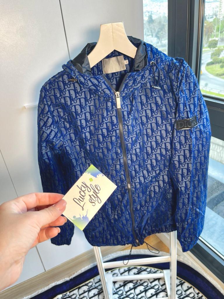 Ветровка Dior для мужчин и женщин синяя 676587658