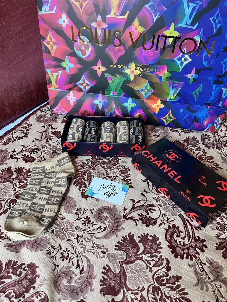 Упаковка носков Chanel коричневые 7754845