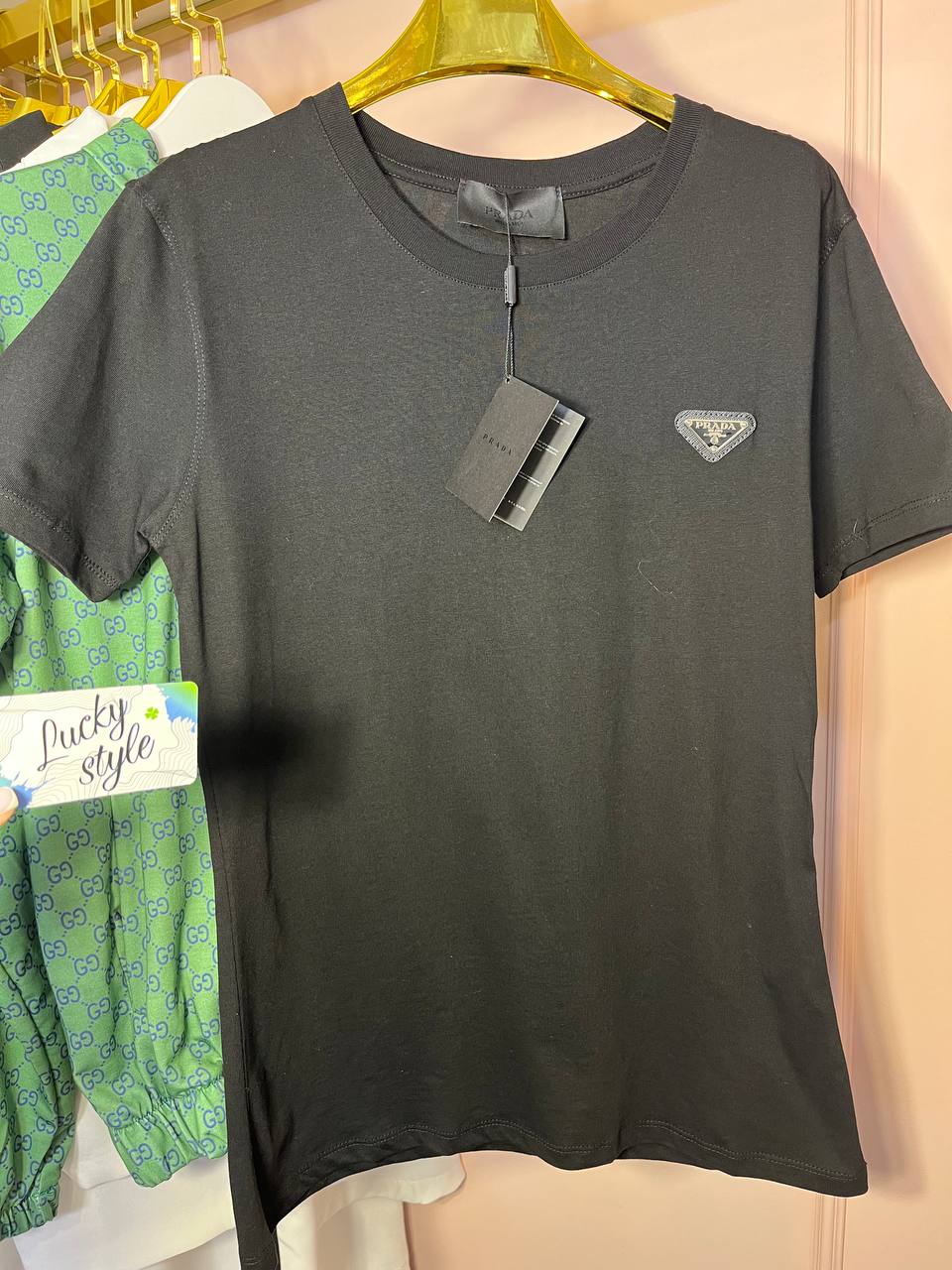 Premium футболка женская PRADA черная 552156