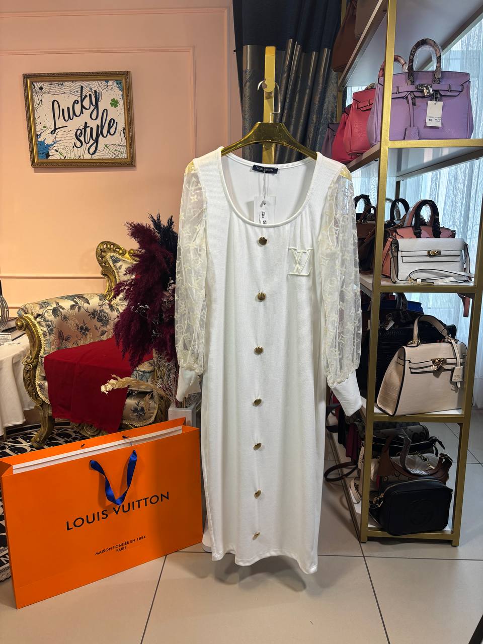 Платье белое LV кружева 55126561