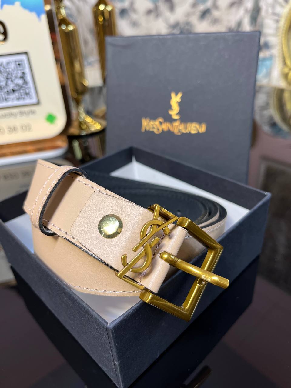 Ремень YSL натуральная кожа 851450