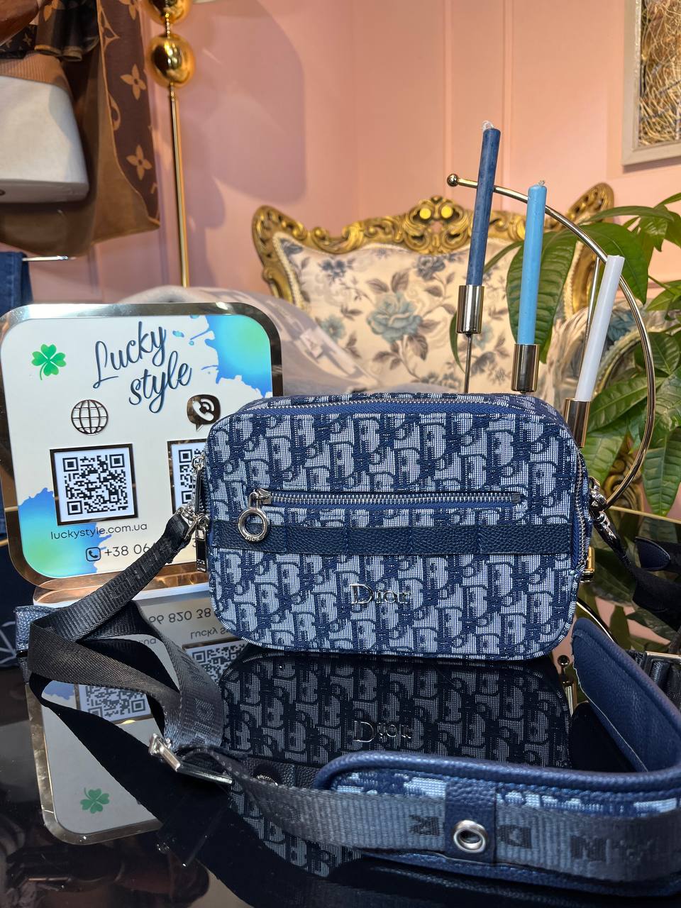 Dior Safari messenger Bag мессенджер Dior синий 786787