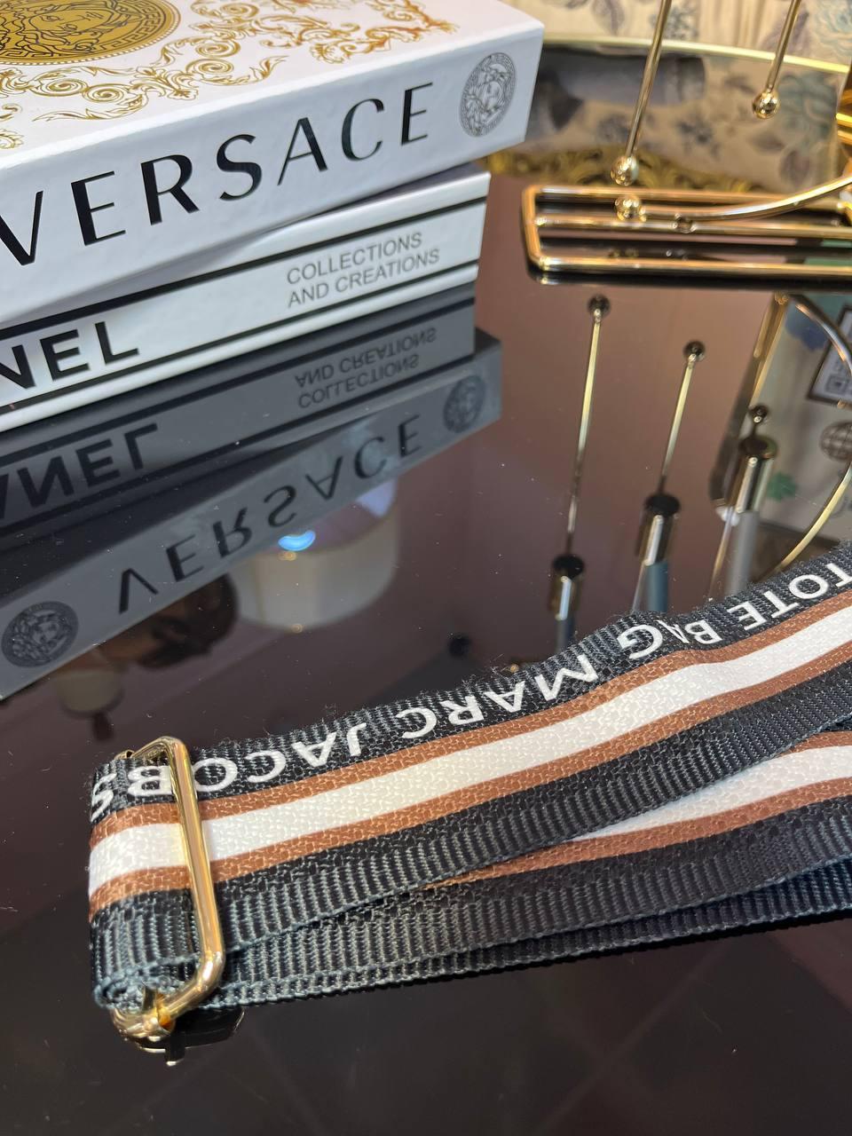 Съемный плечевой ремень Marc Jacobs черный с белой вставкой 77724356