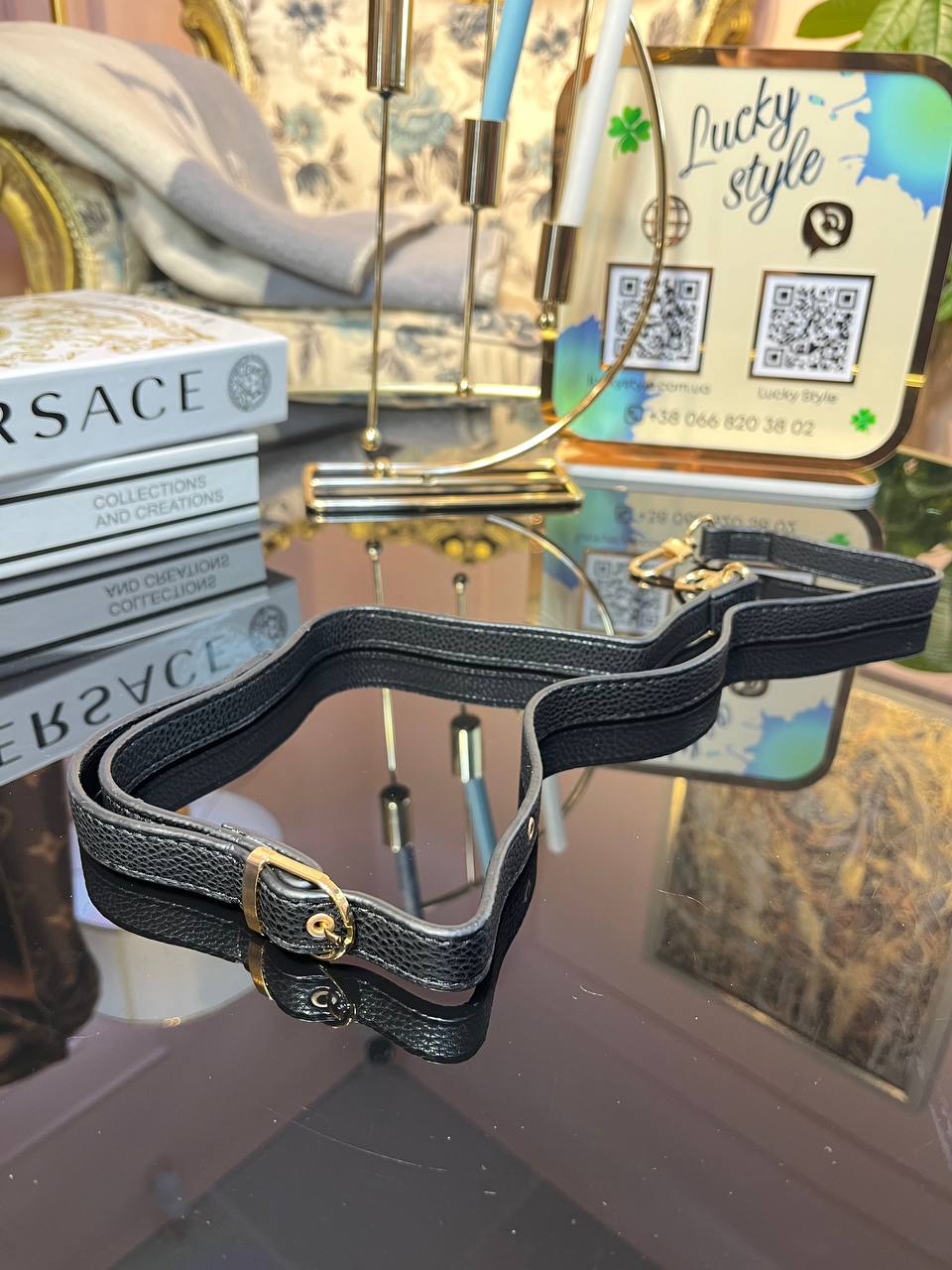 Съемный плечевой ремень Louis Vuitton черный 77122156