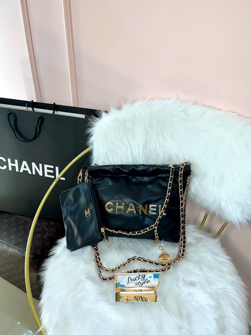 Сумка мешок Chanel чёрная маленькая 451275