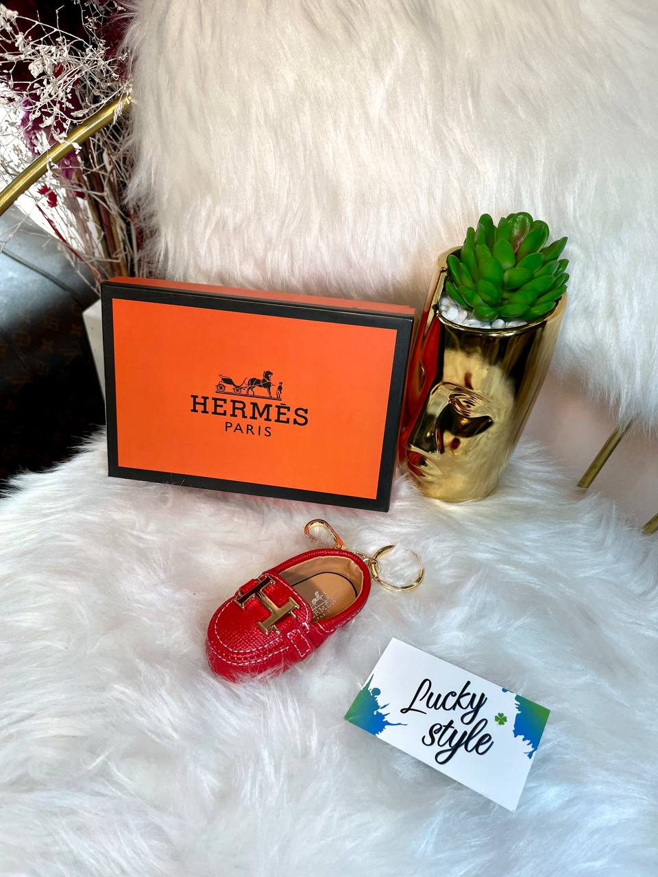 Брелок красный Hermes 9966335