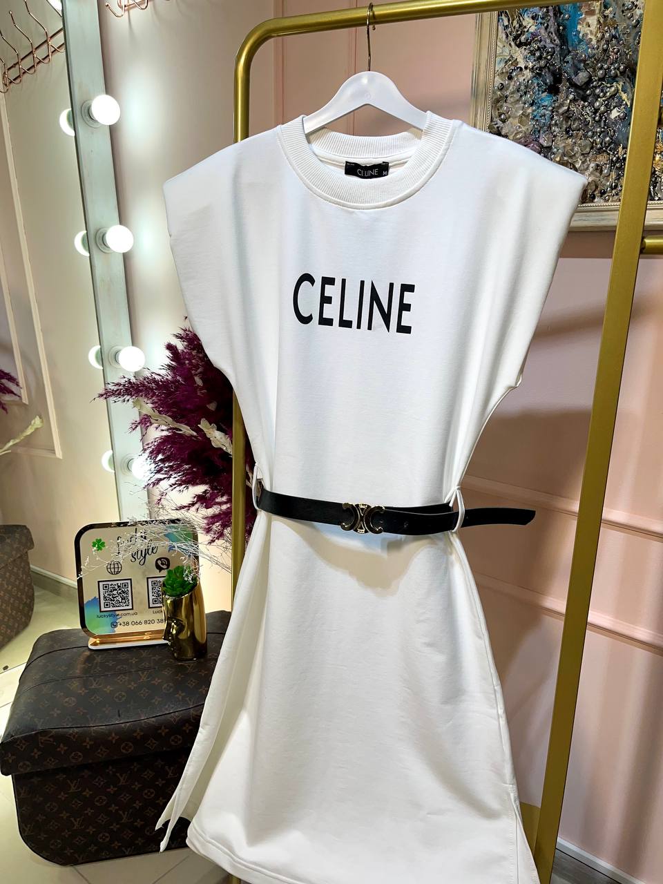 Платье celine белое 4649841