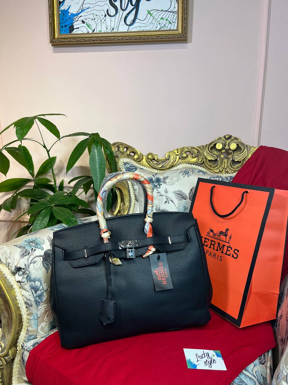 Сумка Hermes Birkin чёрная 35 см 95994