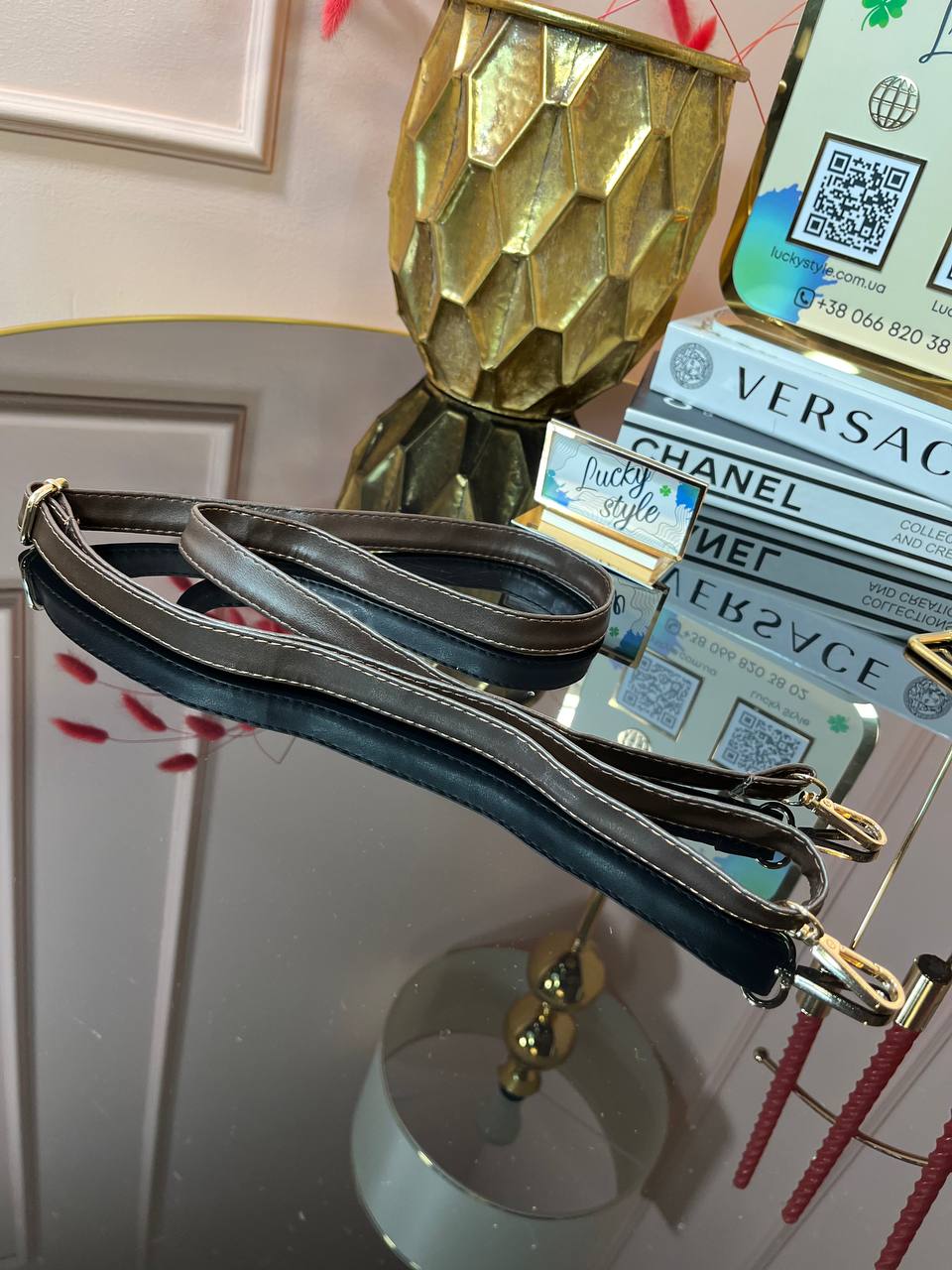 Съемный плечевой ремень коричневый 96059