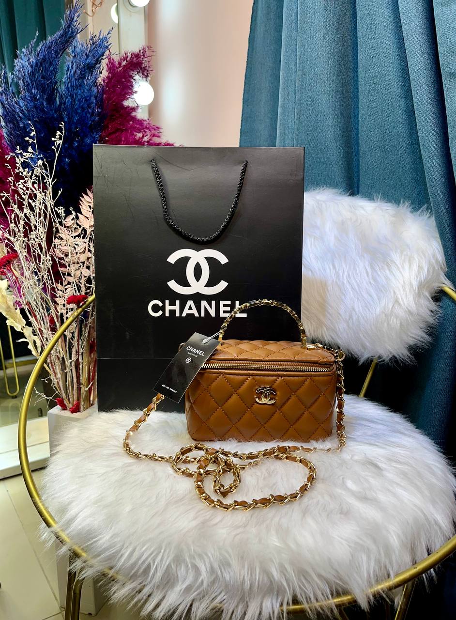 Сумка-клатч Chanel коричневая 17 см 96065