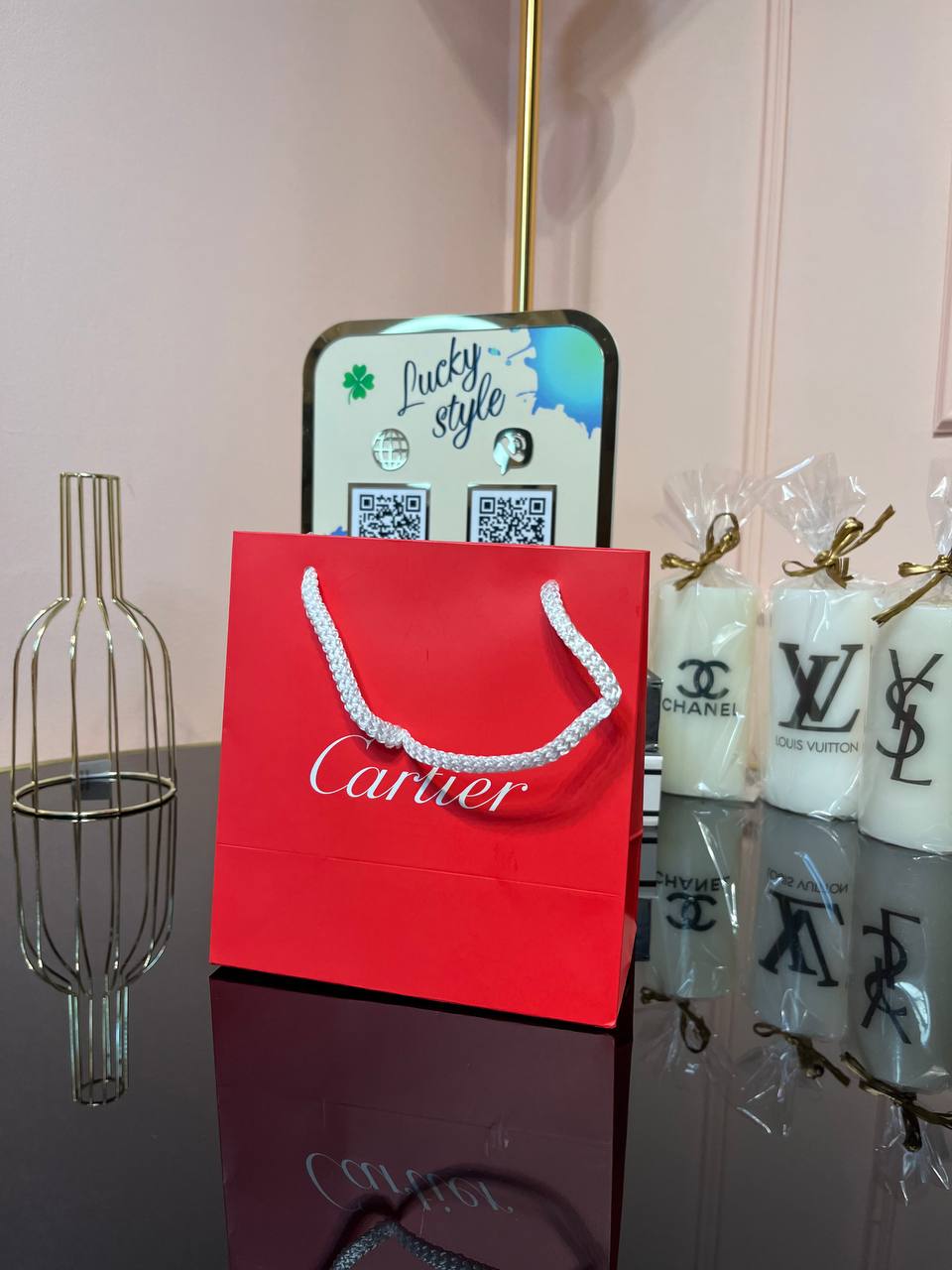 Пакет красный мини 96076