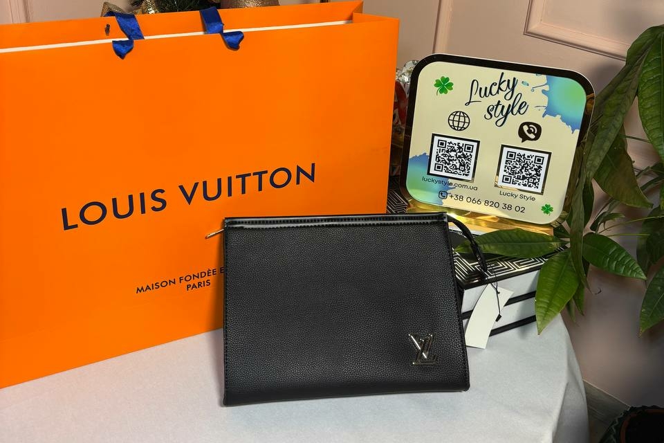 Барсетка-косметичка Louis Vuitton Clutch Man черный 96097