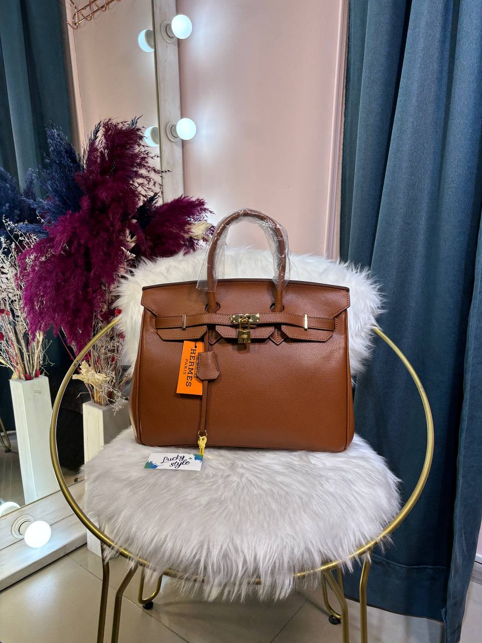 Сумка Hermes Birkin 35 см коричневая 96119