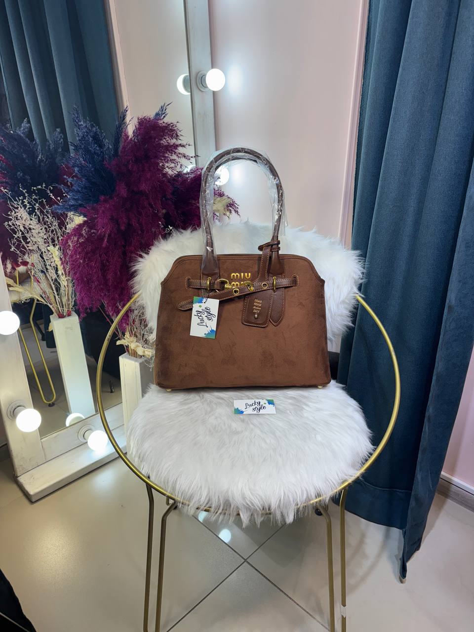 Сумка MiuMiu Aventure Nappa коричневая 96136