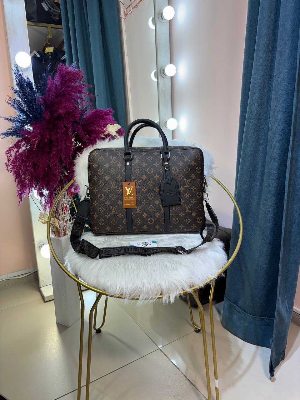 LOUIS VUITTON - Porte Documents Voyage monogram коричневый с темными вставками сумка для ноутбука и документов 96155