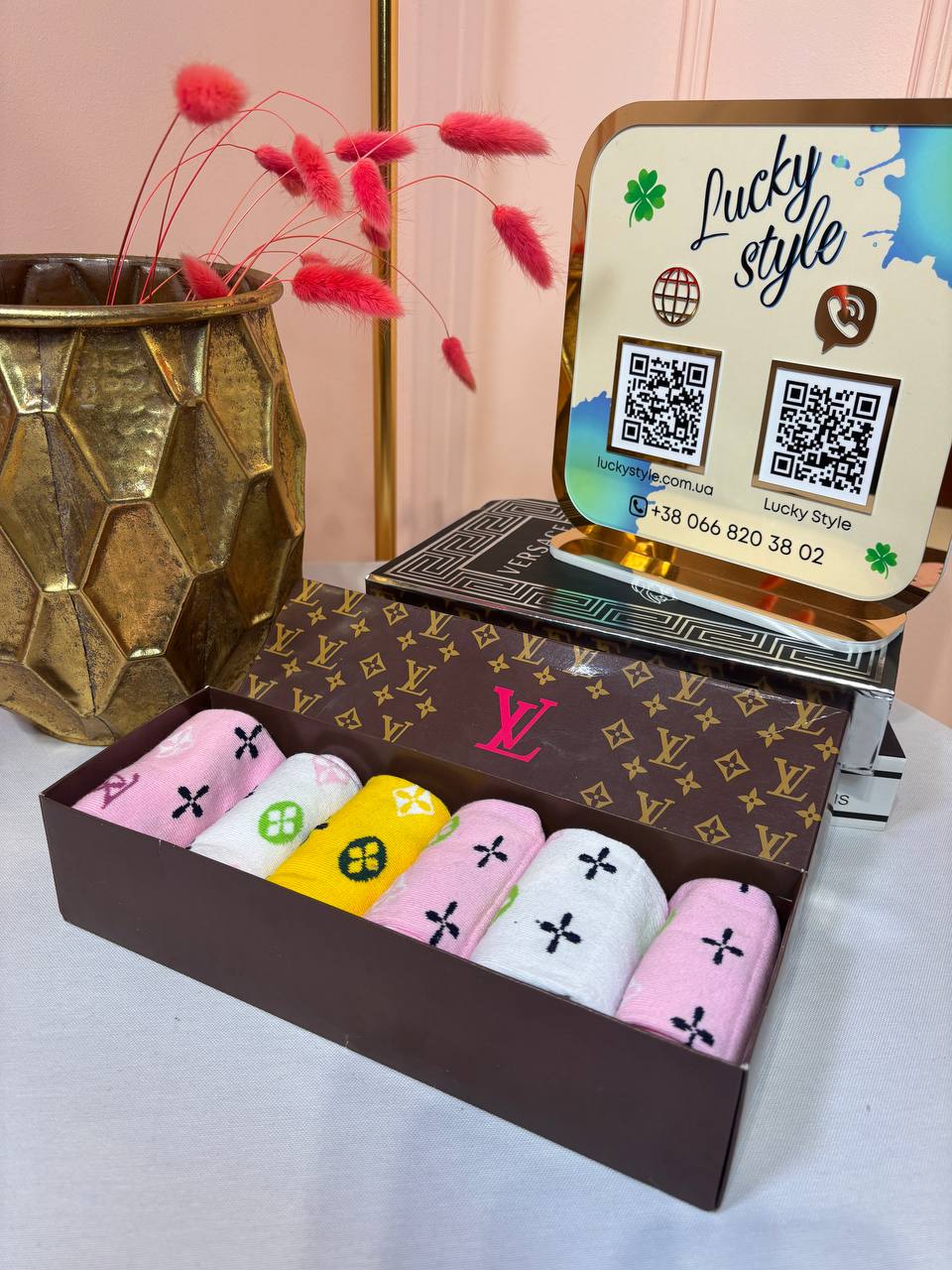 Носки Louis Vuitton высокие 6 пар 96197