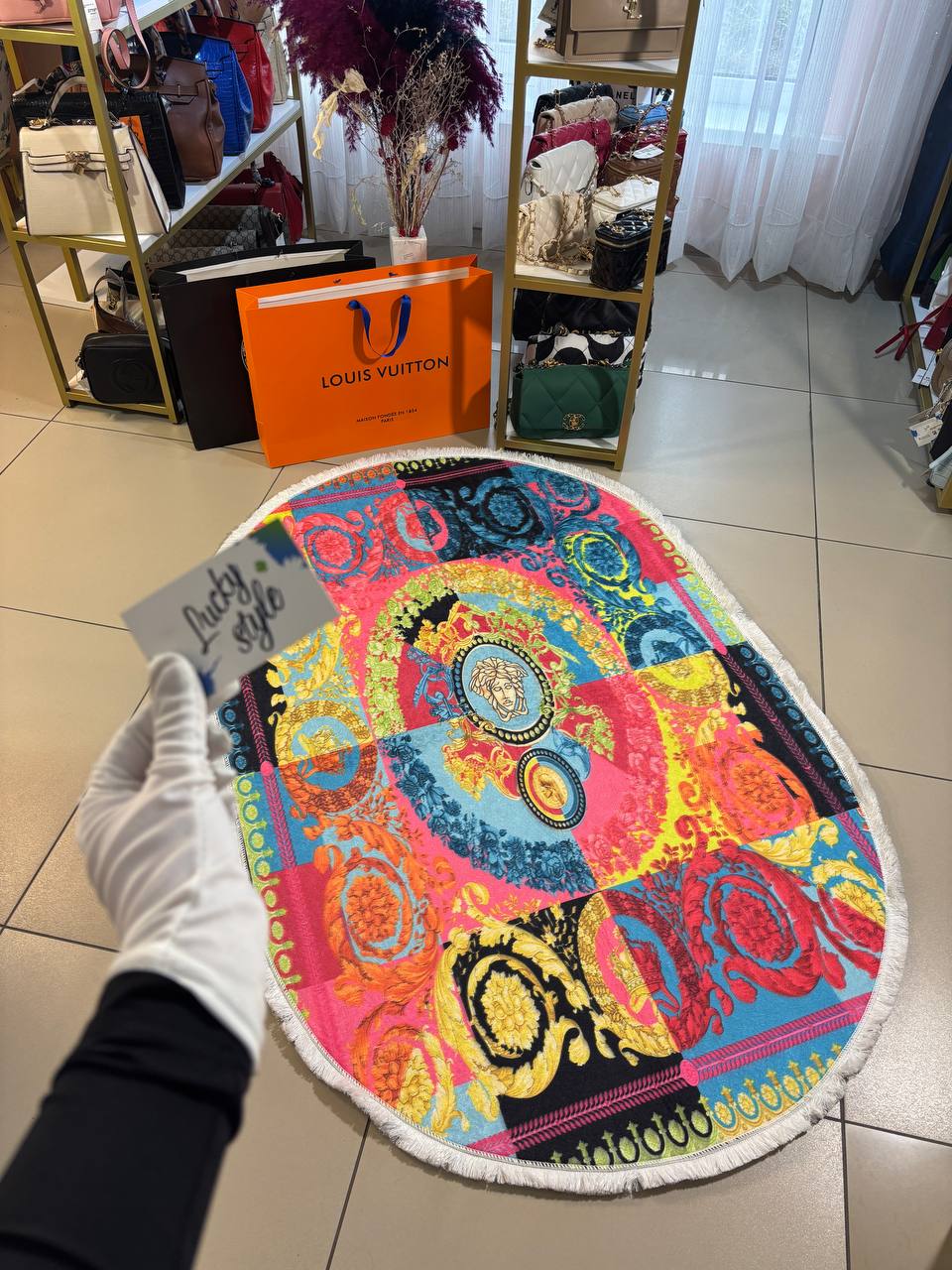 Ковер Versace средний цветной 96211