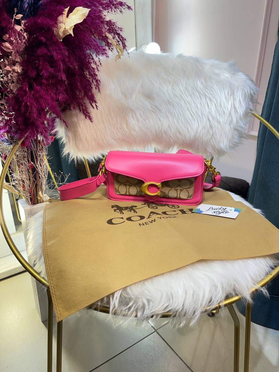 Сумка Coach розовая 96289