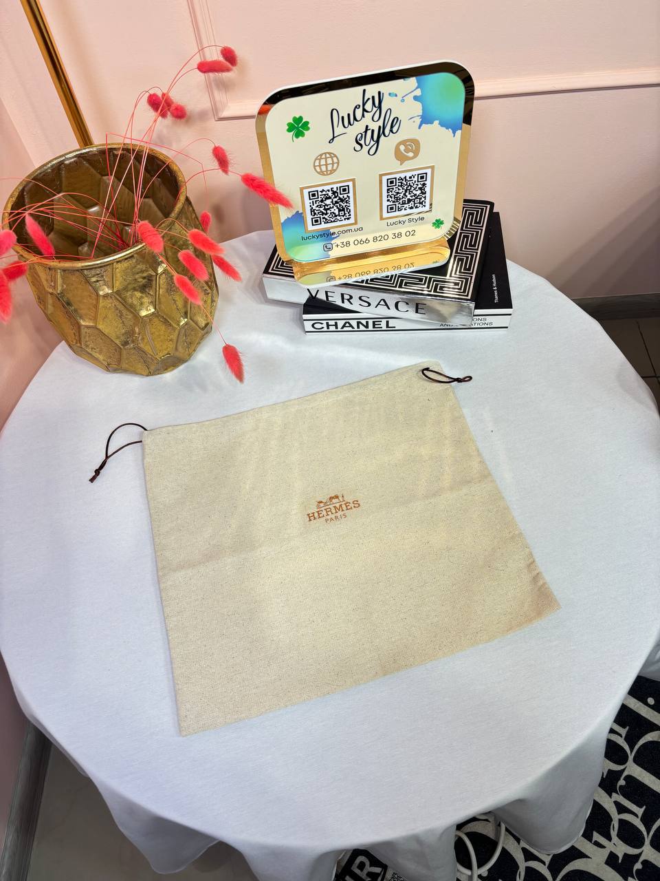 Пыльник Hermes тканевый маленький 96291