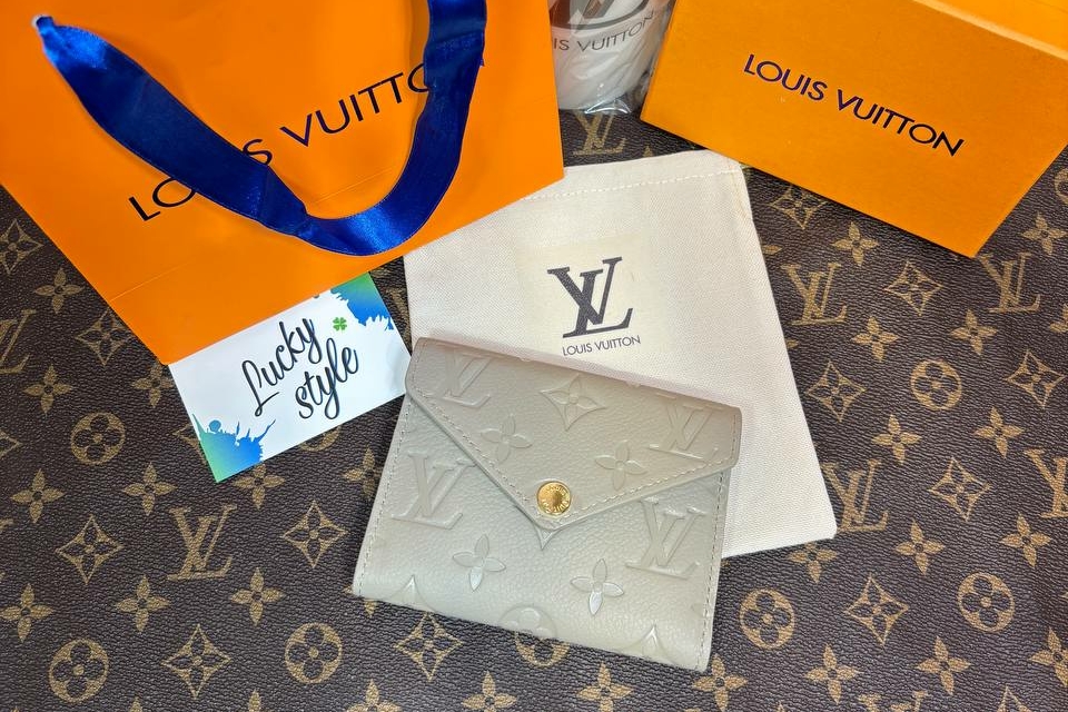 Кошелек Louis Vuitton mini натуральная кожа бежевый 96385