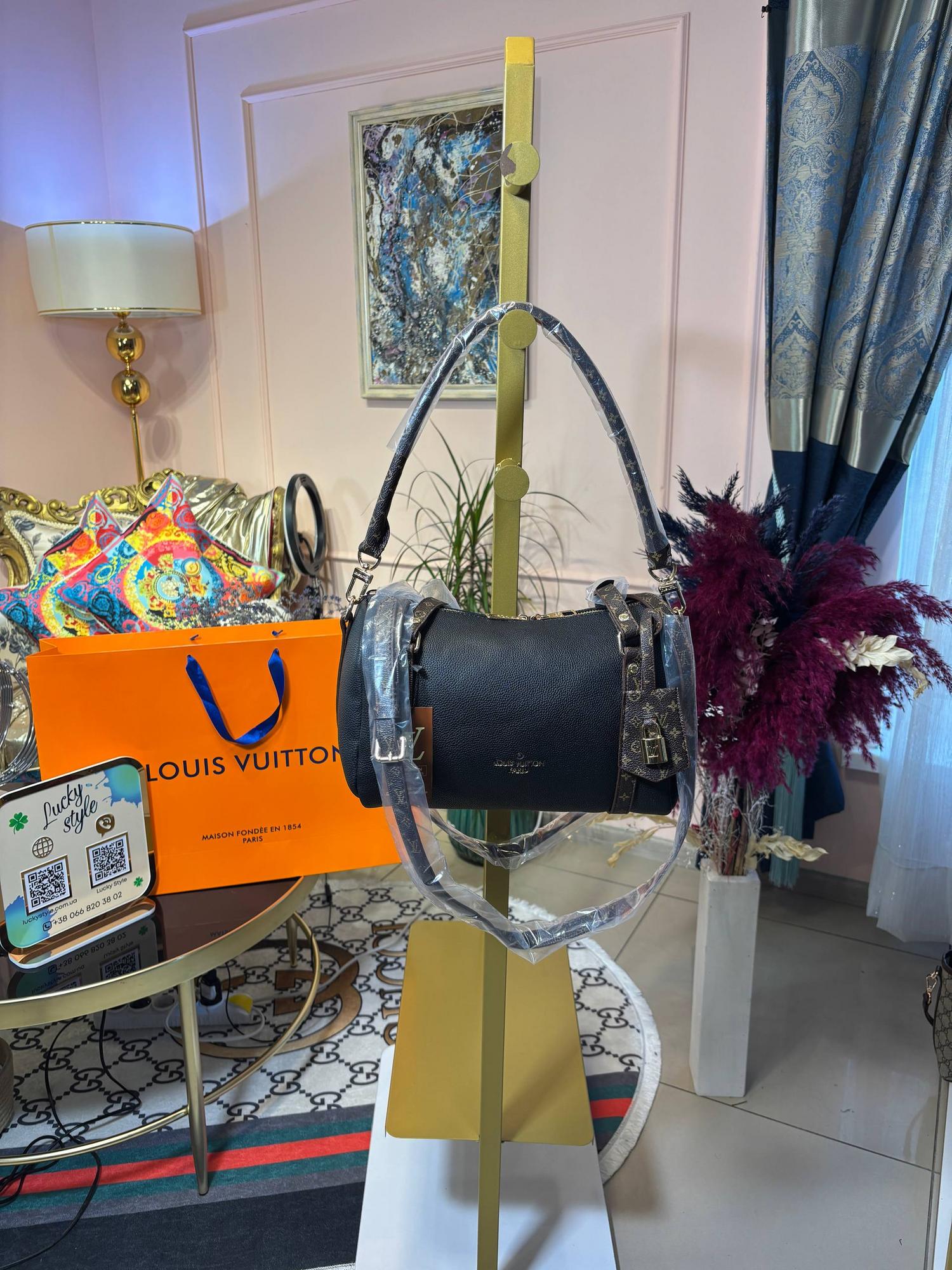 Сумка Louis Vuitton Speedy черная 25 см 96405