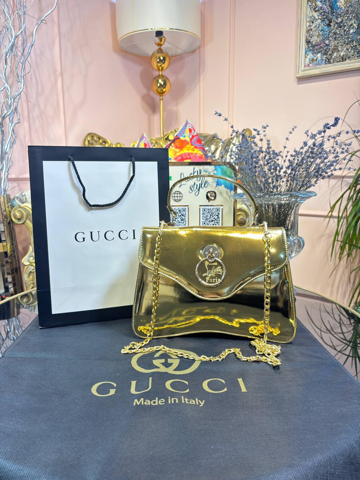 Сумка Louis Louboutin золото 96408