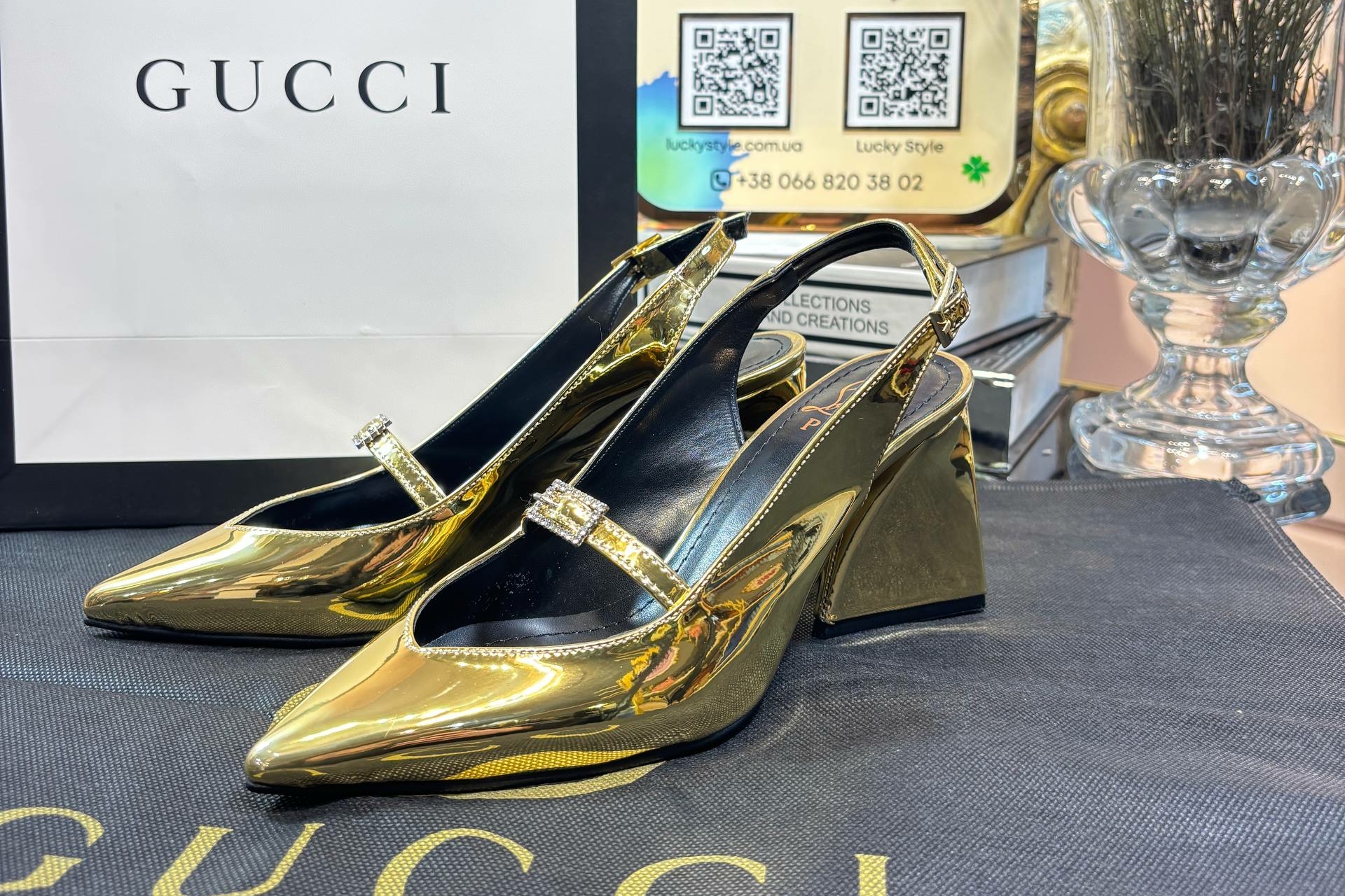 Туфли Christian Louboutin золото 96412