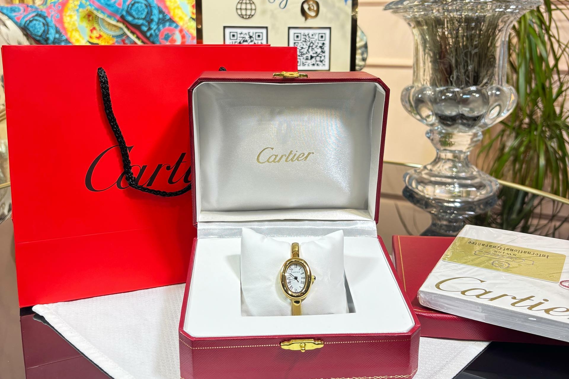 Часы Cartier Baignoire желтое золото 95418
