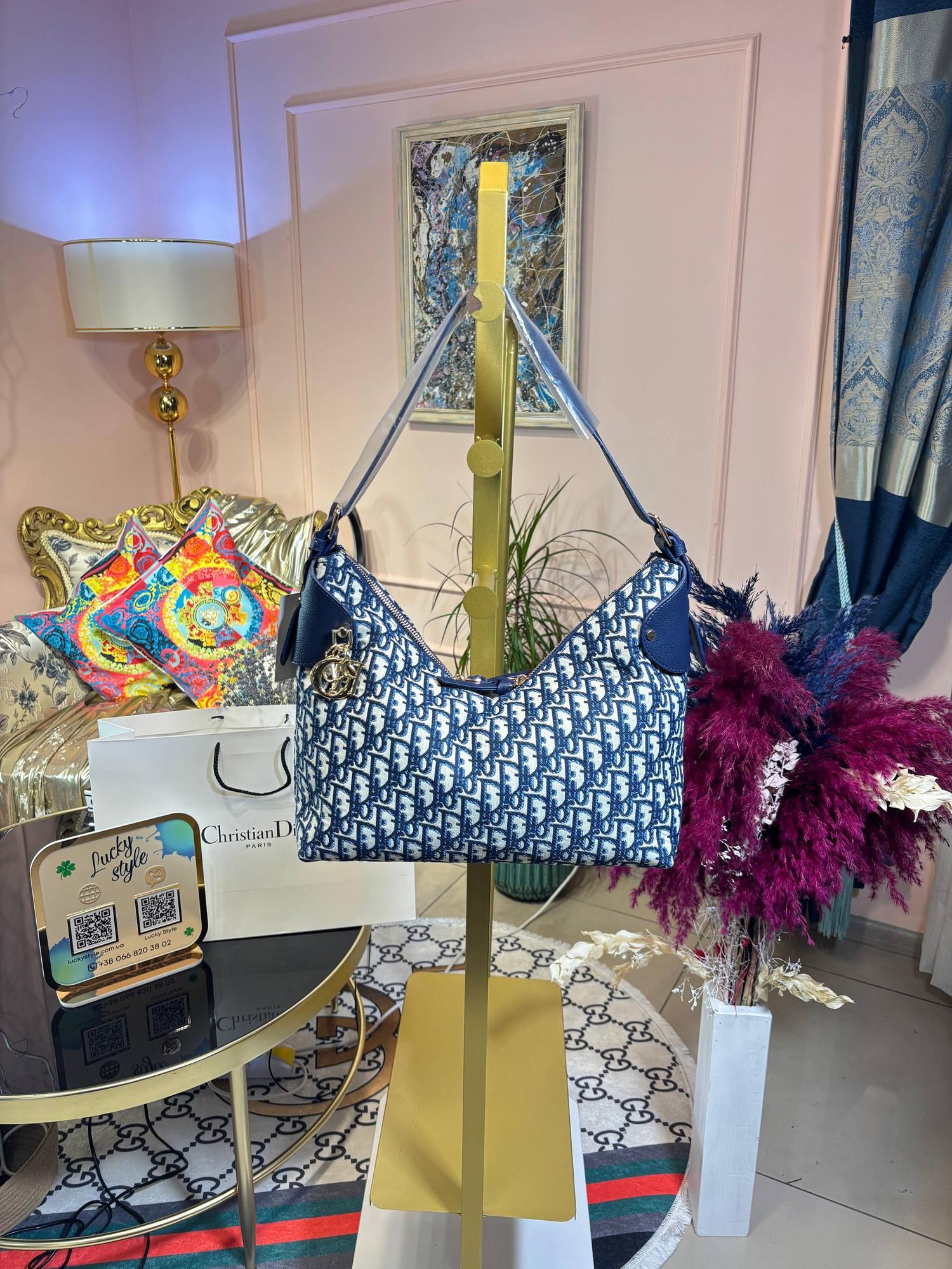 Сумка Christian Dior Voyage Bag синяя 95421