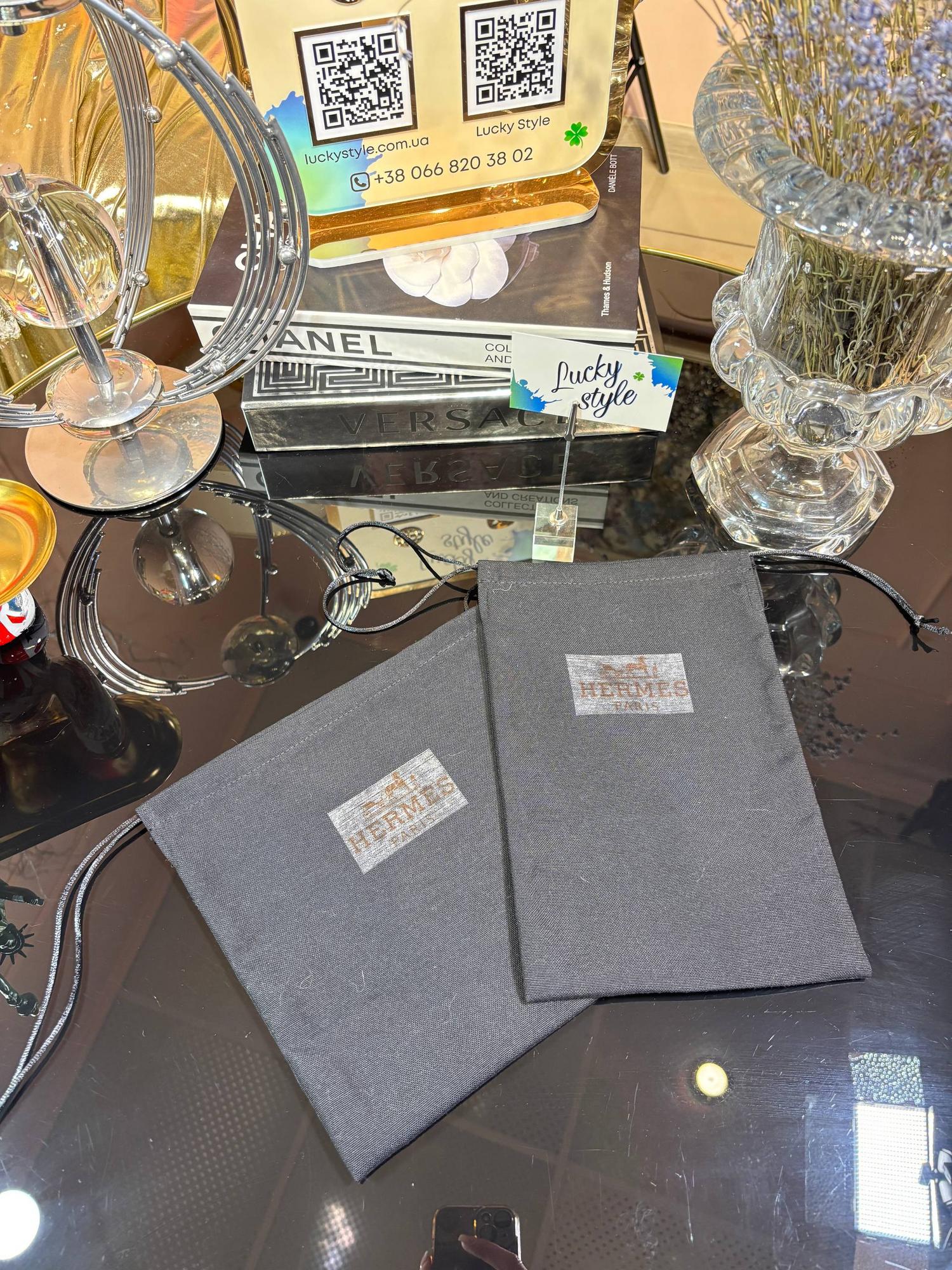 Пыльник черный Hermes премиум маленький М 95423