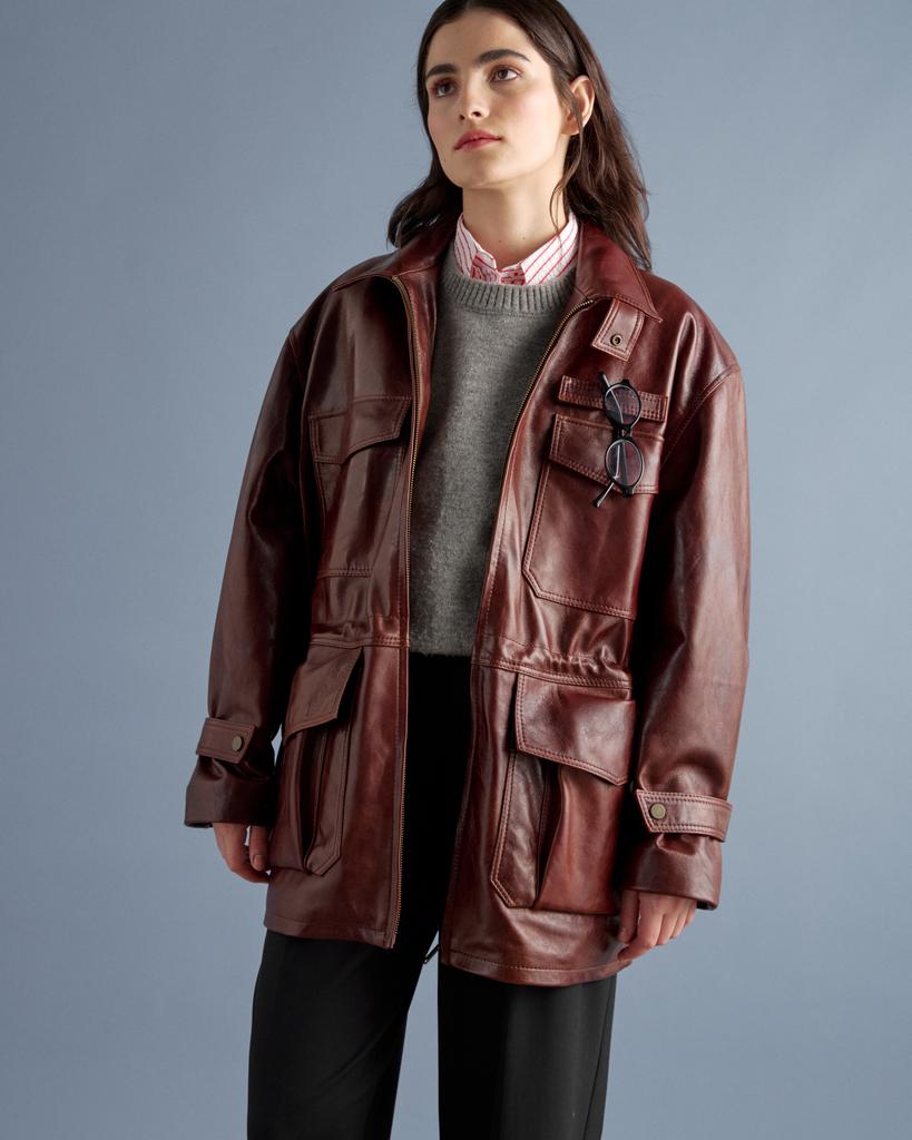 Weekend Explorer S24 > Кожаная куртка-парка Fishing, Khaki купить в ...