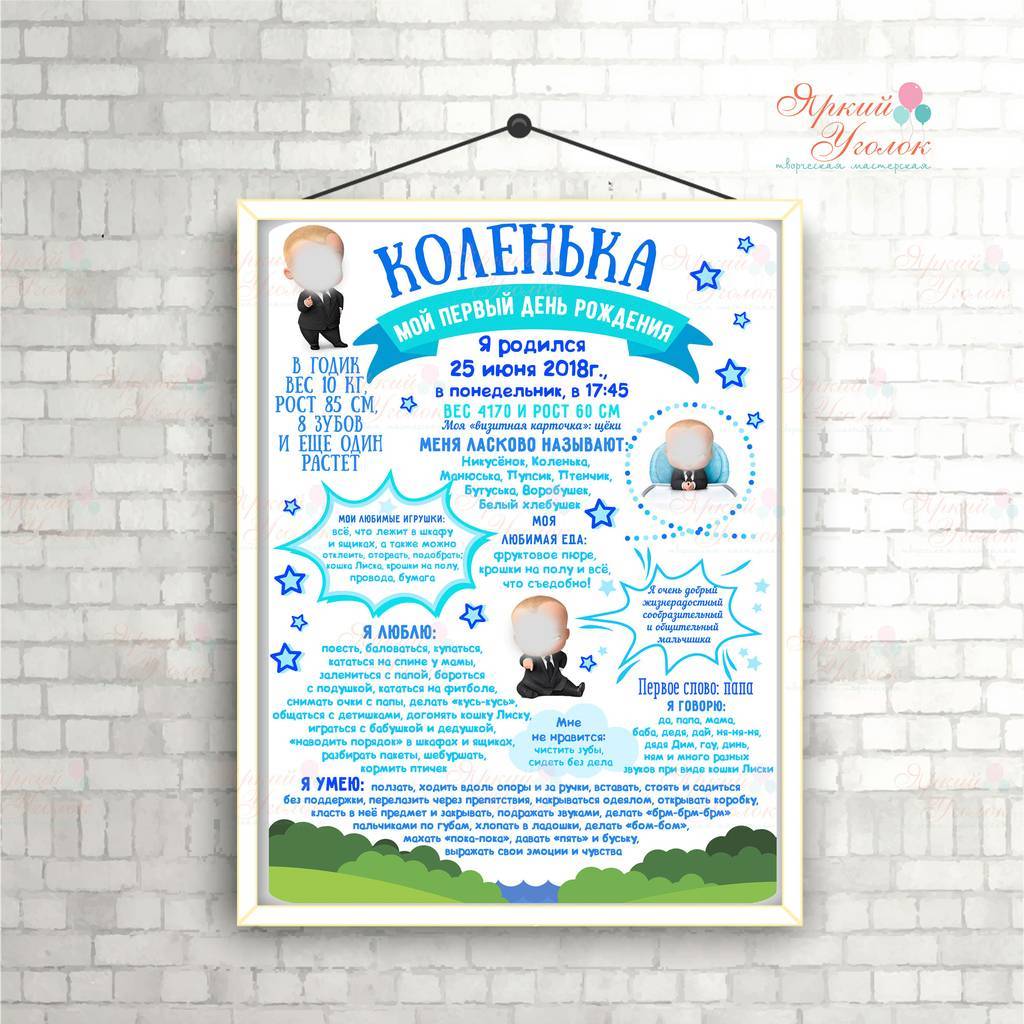 Плакат достижений "Босс"