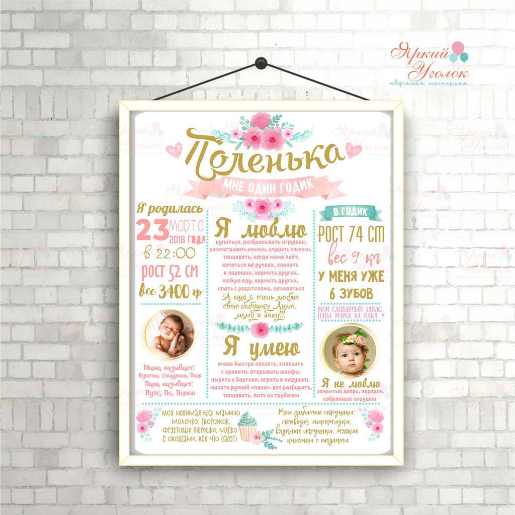 Плакат достижений "Цветы, золото"