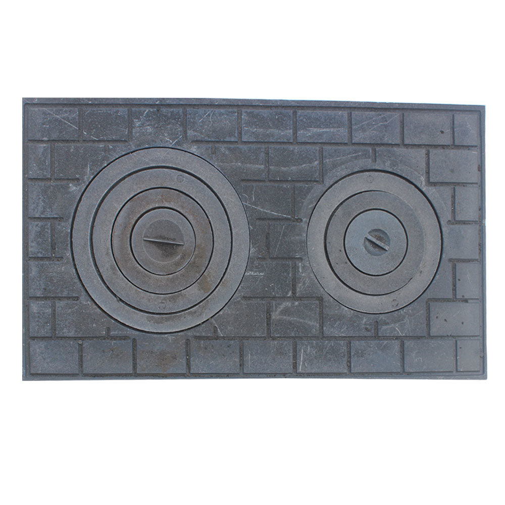 Плита 2-ух конфорочная шоколадка 700х400 чугунная