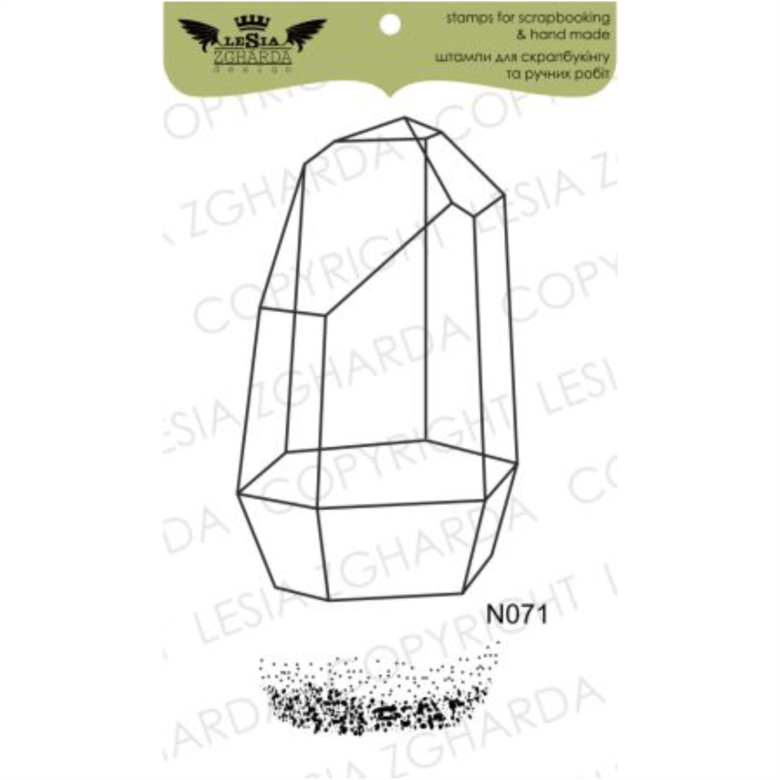 {N071} Stamp Set "Florarium with two-layer soil"