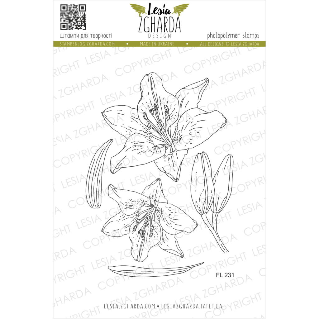 {FL231} Stamp Set "Lily"
