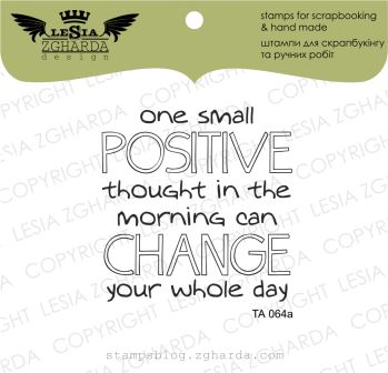 {TA064a} Stamp "ONE SMALL POSITIVE THOUGHT..."