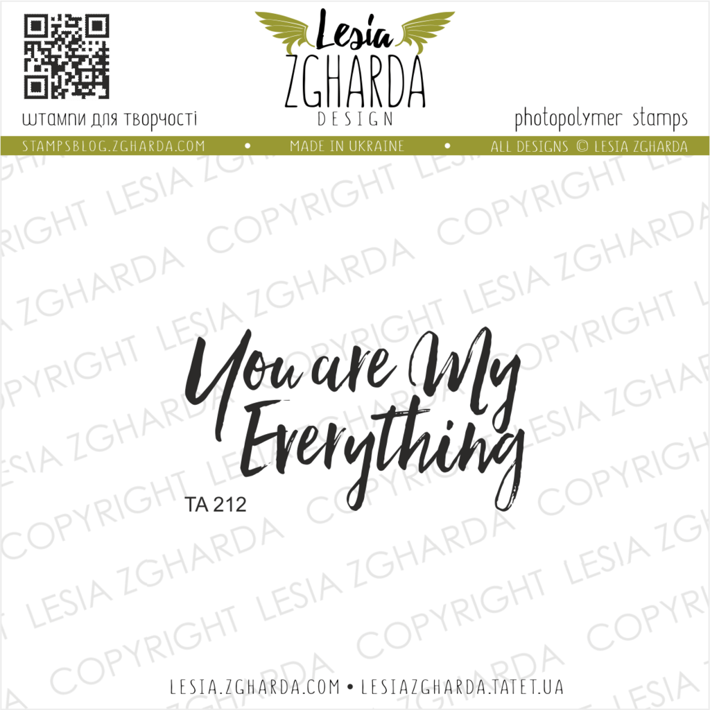 {TA212} Stamp "You are my everything"