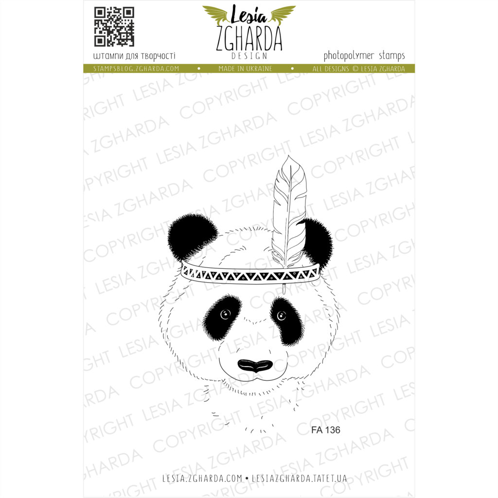 {FA136} Stamp "Panda-boy"