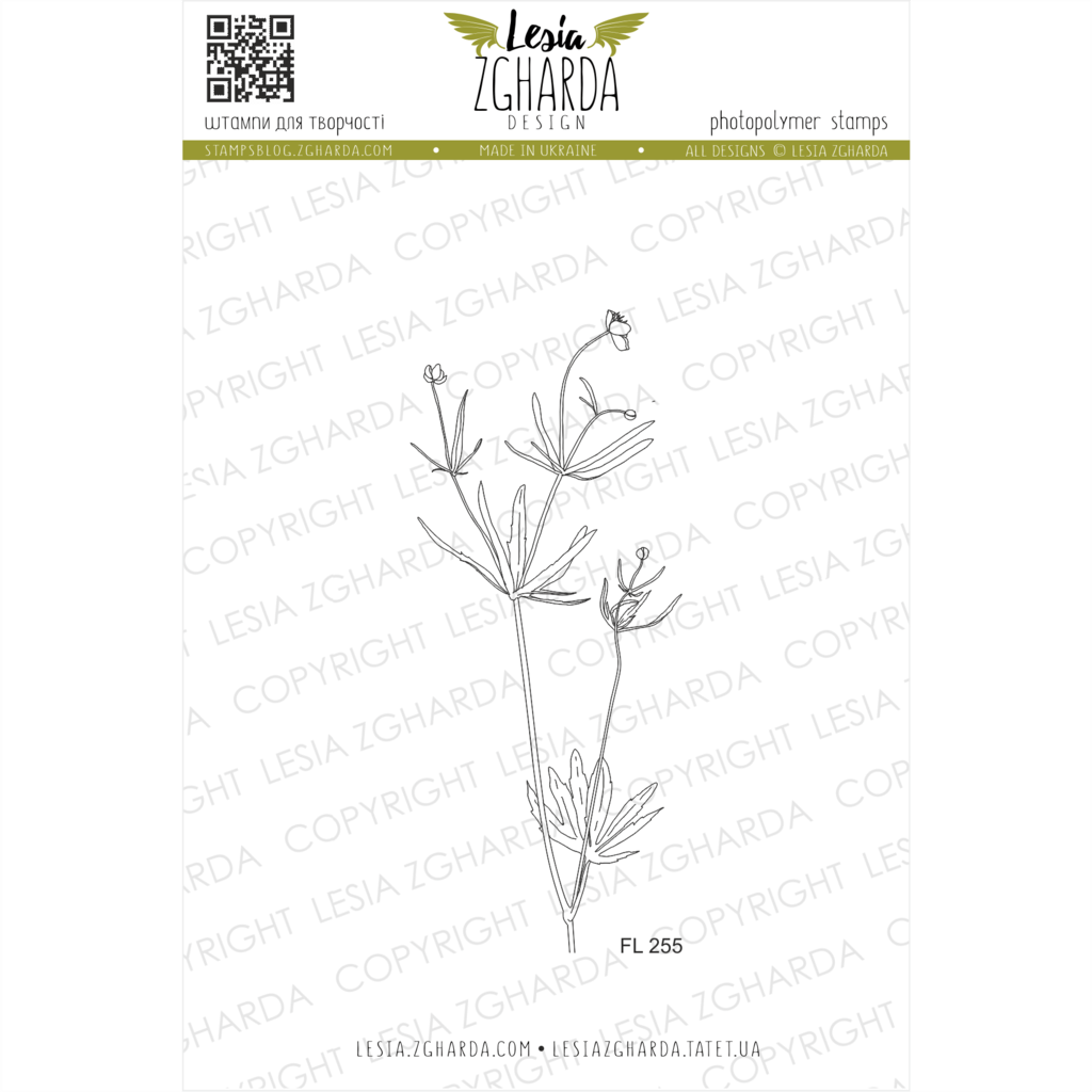 Image - Buttercup - wild plant stamp by Lesia Zgharda floral clear stamps