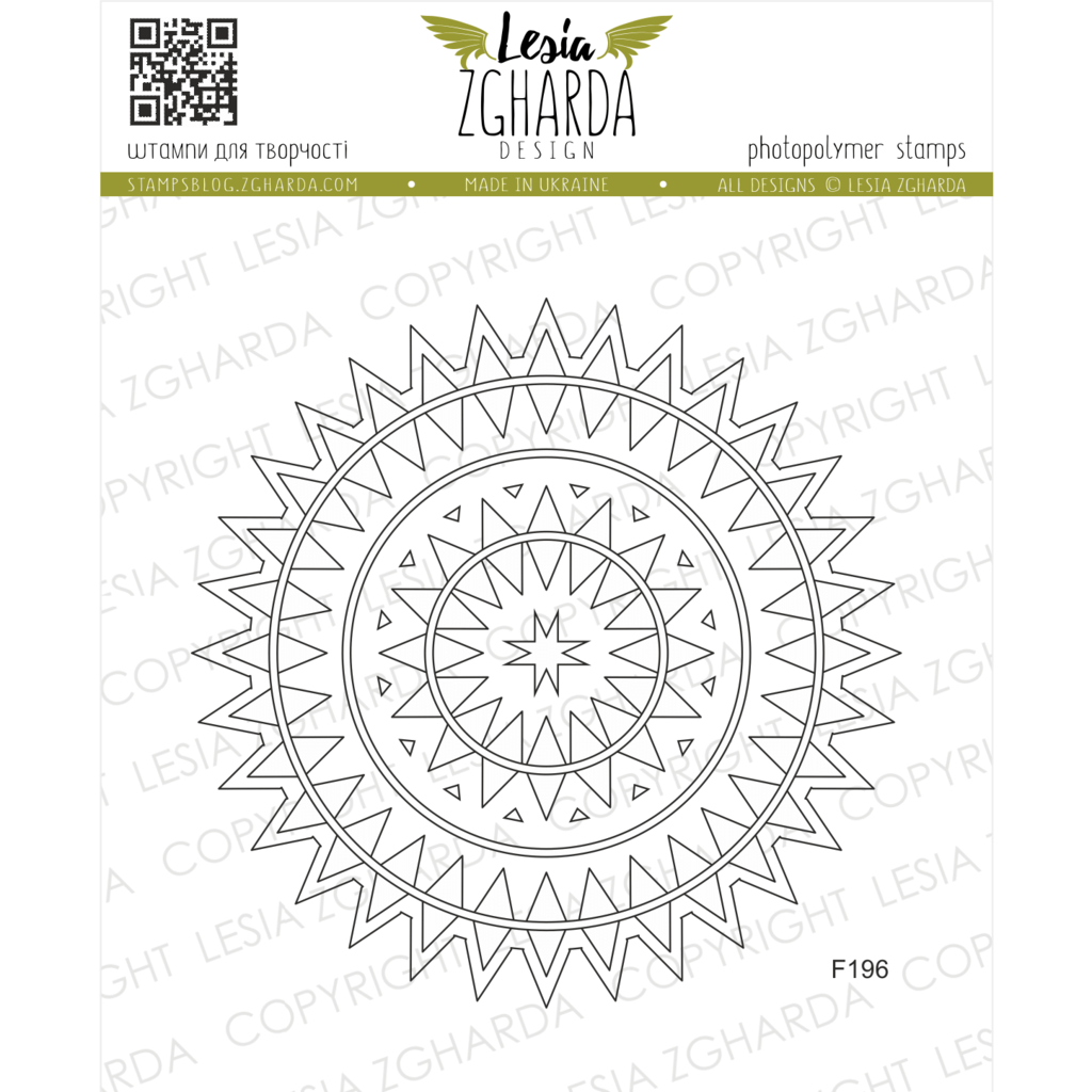 Image - Native American outline mandala stamp by Lesia Zgharda clear stamps