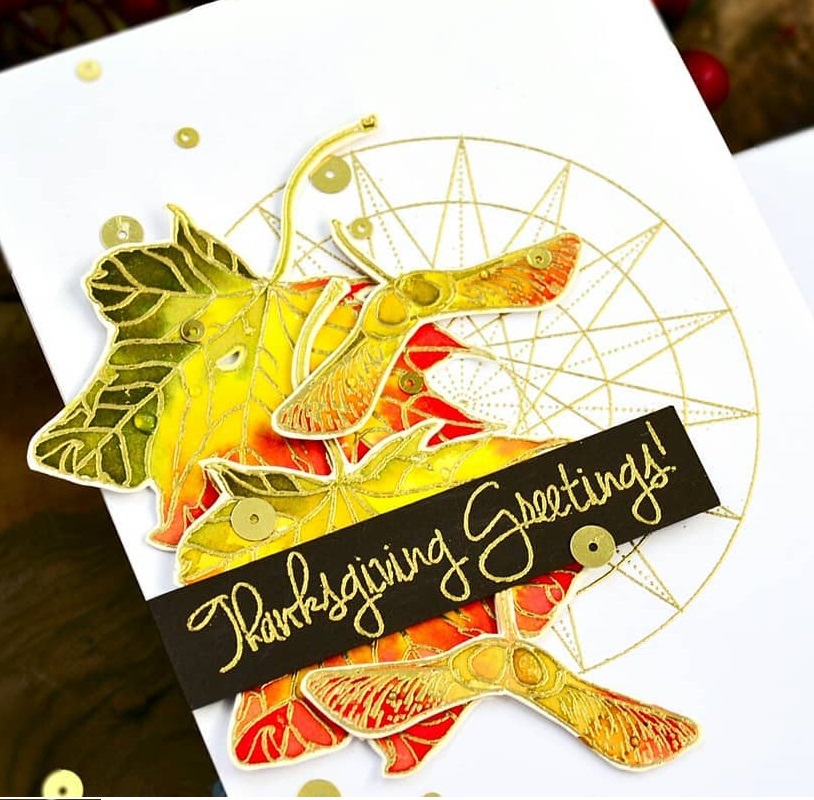 {FL265} Stamp "Fall leaf"