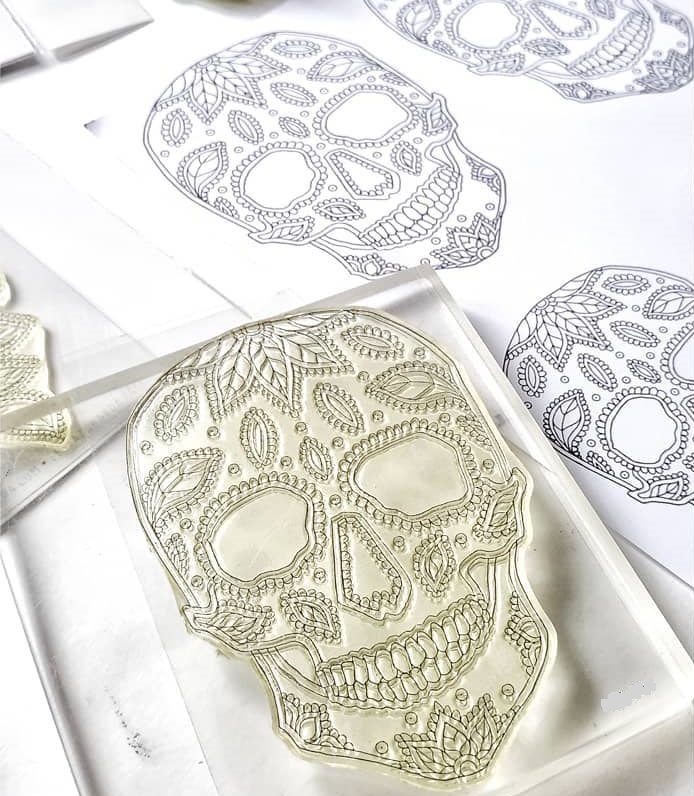 {LM002} Stamp "Calavera (small)"