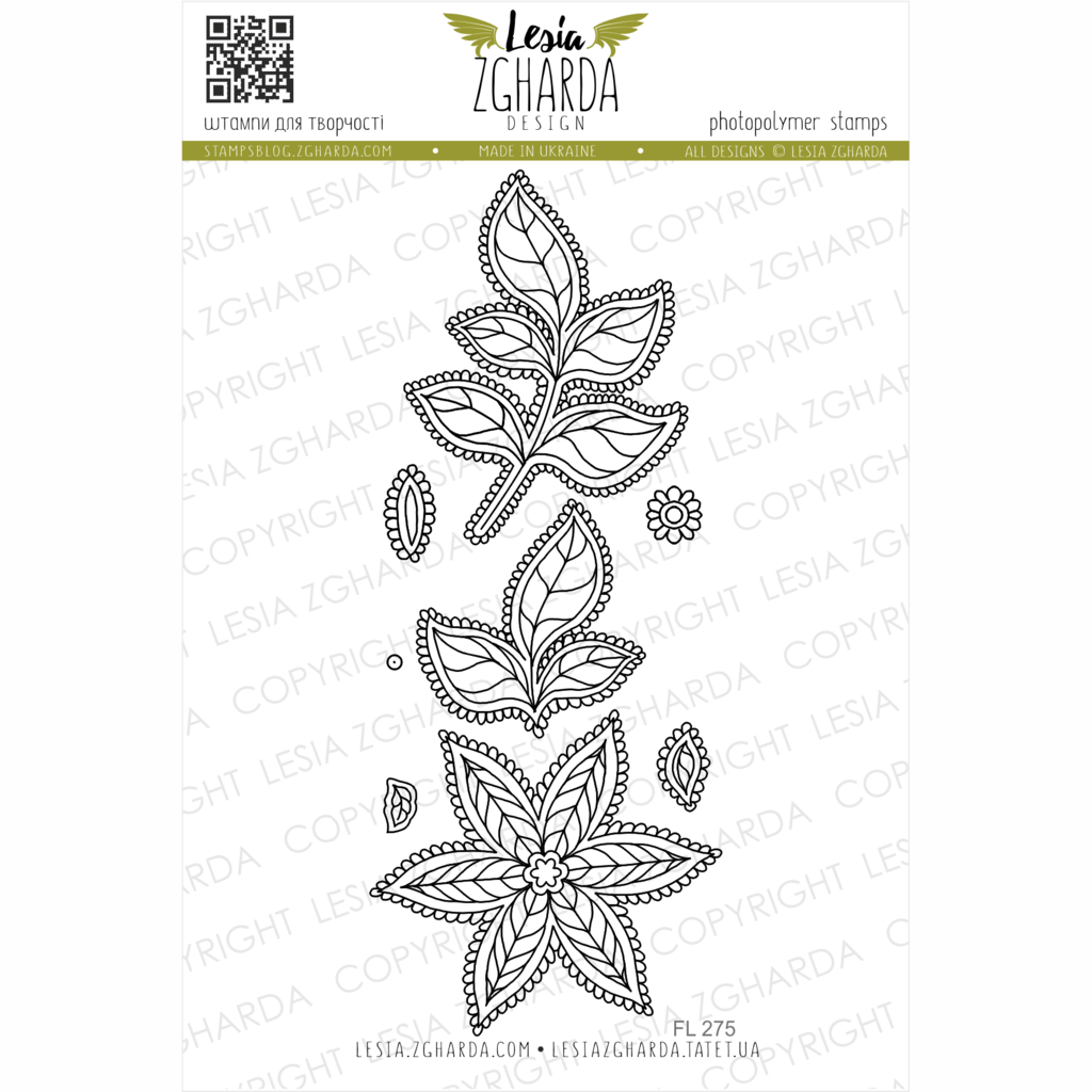 Image - Flor de Muerto or Day of the Dead flowers stamp set by Lesia Zgharda clear stamps