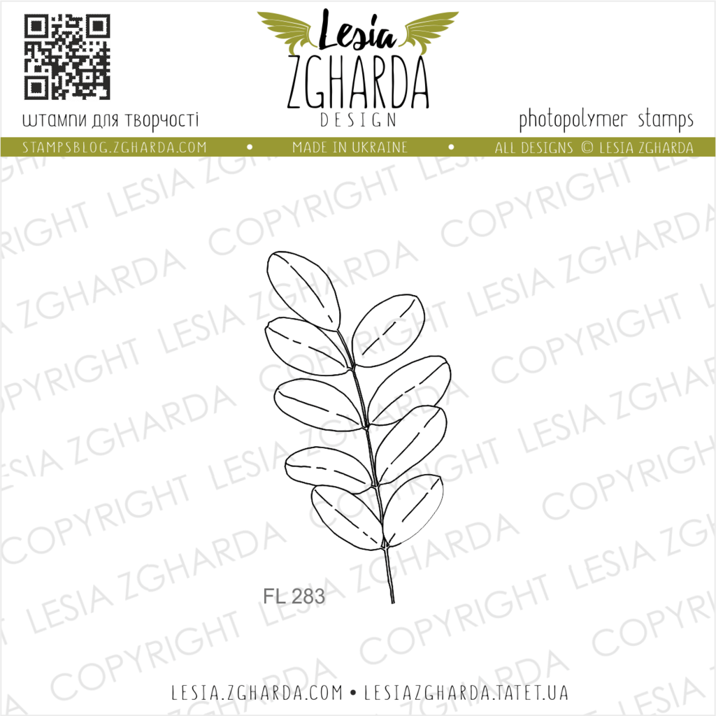 Image - Acacia leaf stamp by Lesia Zgharda clear stamps. Many different leaves, large or small, skeleton leaf stamps, and other floral stamps for card making you can find, and buy online in our store. Welcome!